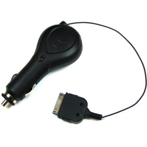 GSM autolader Apple iPhone 3G/3GS/4/iPod zwart kabelrol
