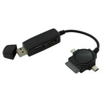 Dual USB Hub Micro-USB / Mini-USB / iPhone Dock-Connector