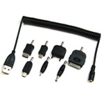 GSM laadkabel USB universeel 7-delig
